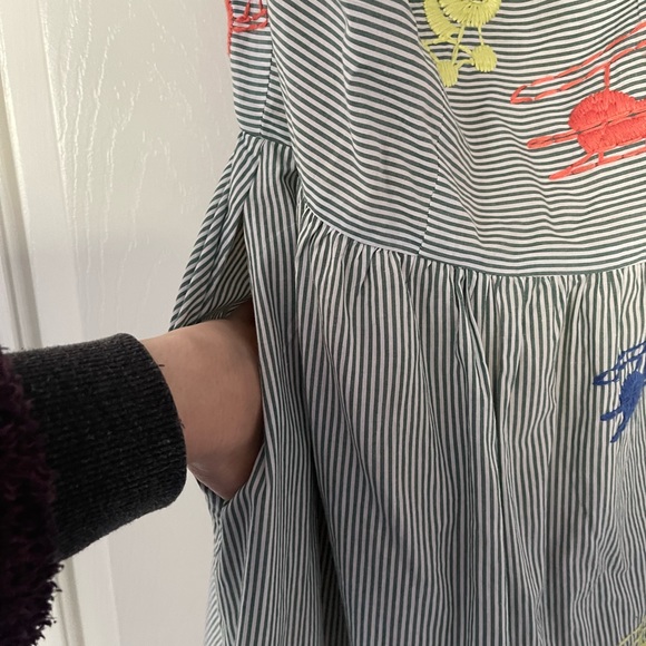 Moulinette Soeurs airplane pinstripe dress cotton summer sundress ✈️ - Picture 6 of 17